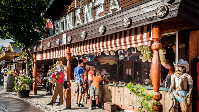 Shooting stall in Bakken amusement park, Denmark
