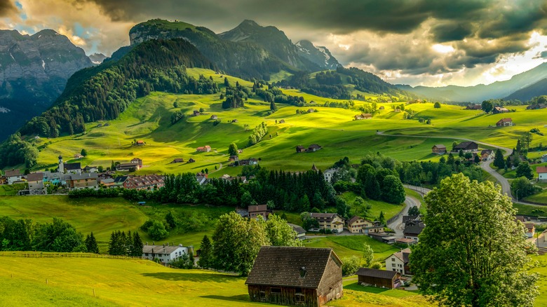 Countryside scenery around Appenzell, Switzerland