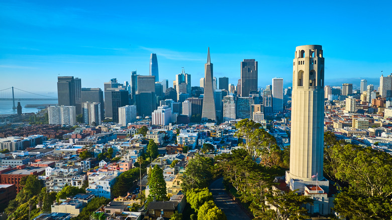 Aeriel shot of downtown San Francisco