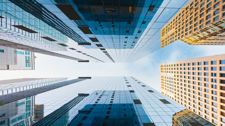 Skyscrapers from a low angle
