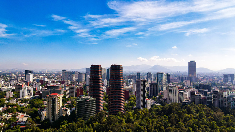 Aerial view of Mexico City
