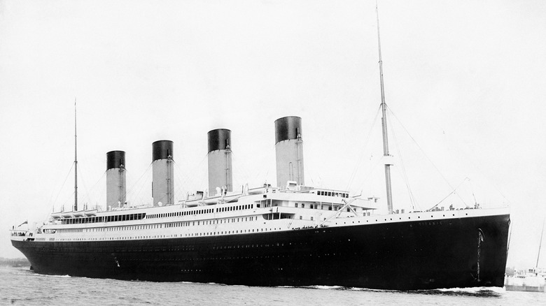 Black and White image of the RMS Titanic