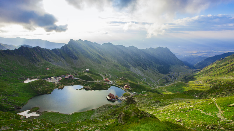 Aerial photograph of the Fagaras Mountains