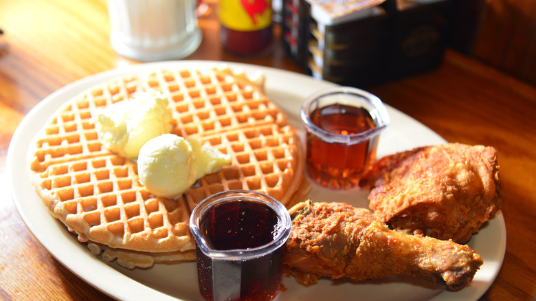 Roscoe's chicken and waffles in California