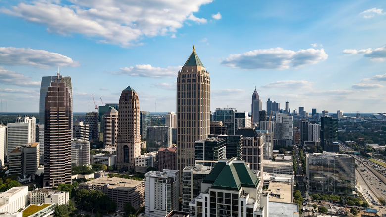Skyscrapers welcome visitors to Atlanta