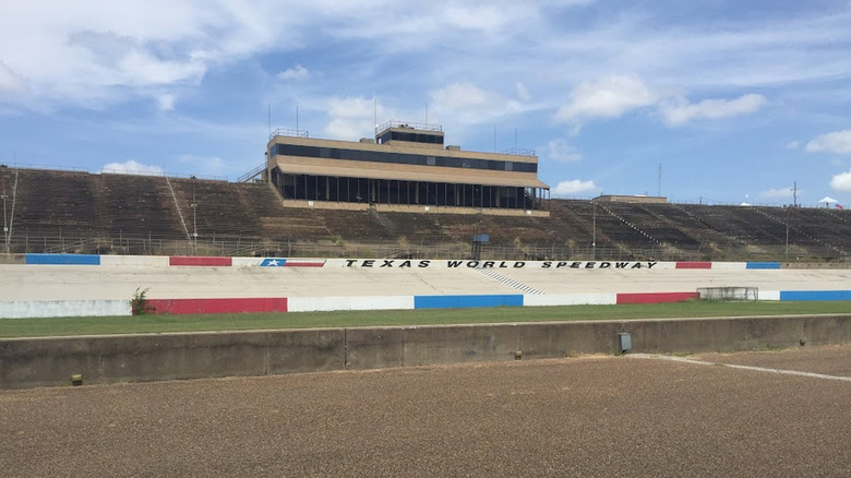 Texas World Speedway empty and abandoned before demolition