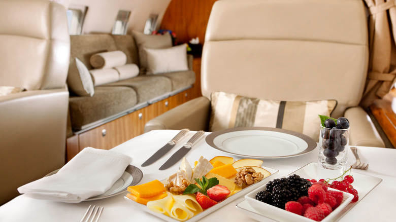 Food served on flight 