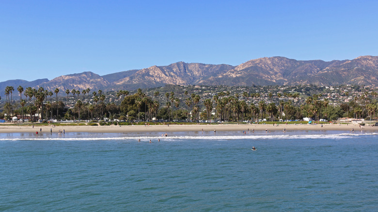 view of beach from sea