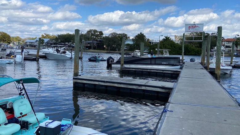 The dock at Rick's on the River, Tampa