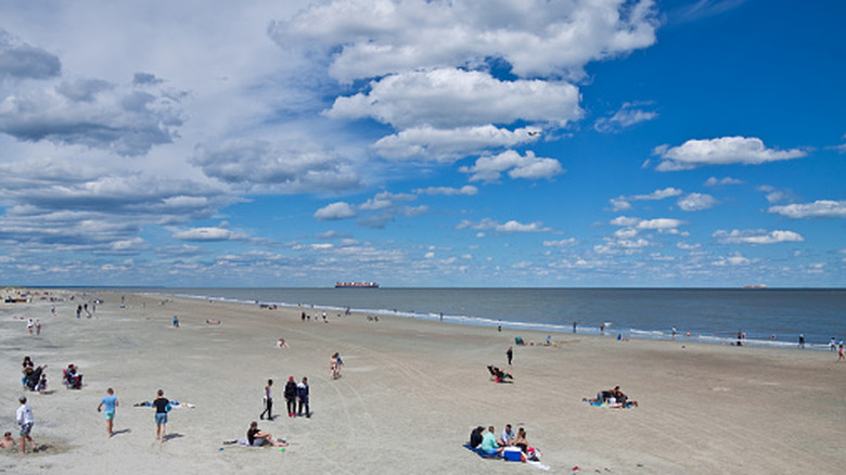 One of the beaches on Tybee Island, Georgis