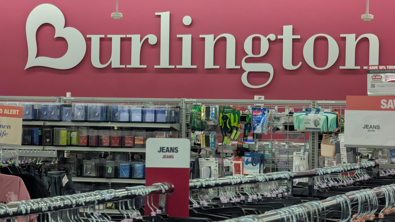 The aisles of a Burlington store