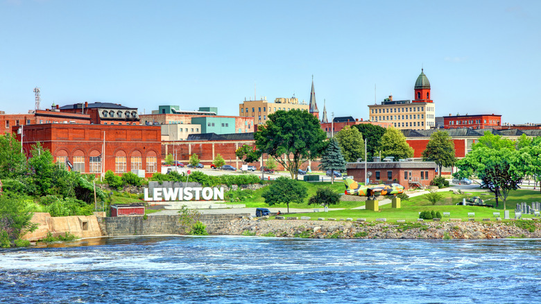 View of Lewiston, Idaho form the river