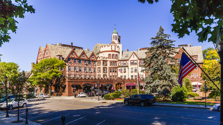 Castle-like shopping center in Scarsdale, NY