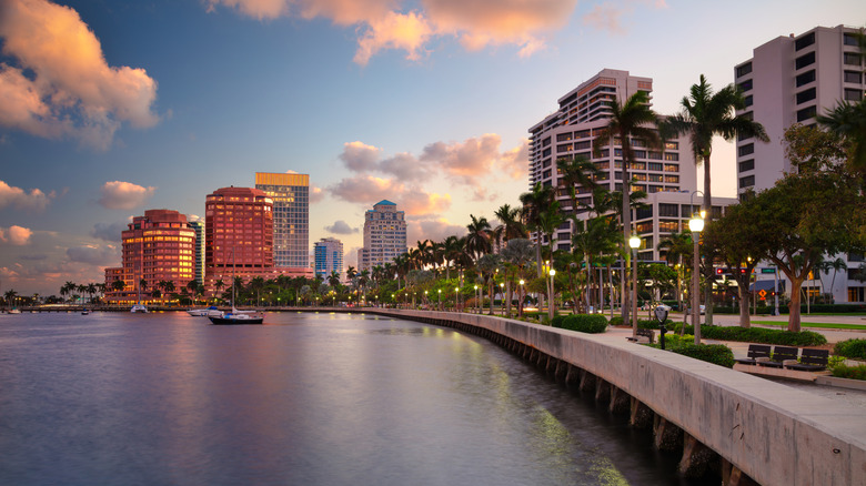 Skyscrapers line the waterfront in Palm Beach
