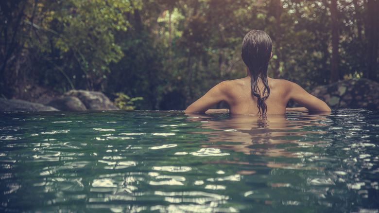 Woman in pool 