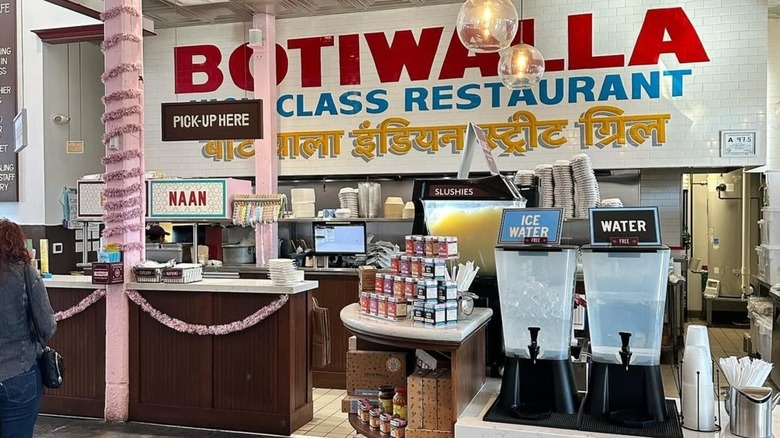 Counter of Botiwalla restaurant in Charlotte, North Carolina