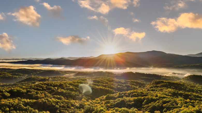 Blue Ridge Mountains at sunrise