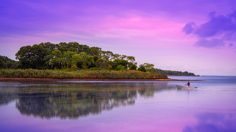 A view from the Niantic Bay Boardwalk