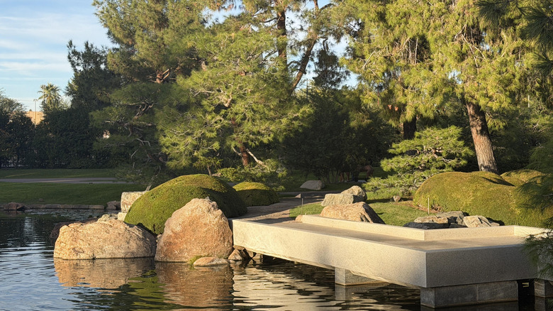 View of the pond in the Japanese Friendship Garden of Phoenix