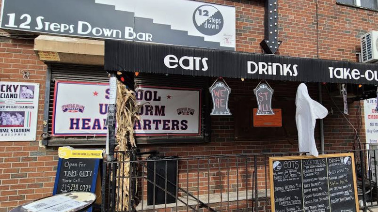 Exterior of 12 Steps Down Bar in Philadelphia