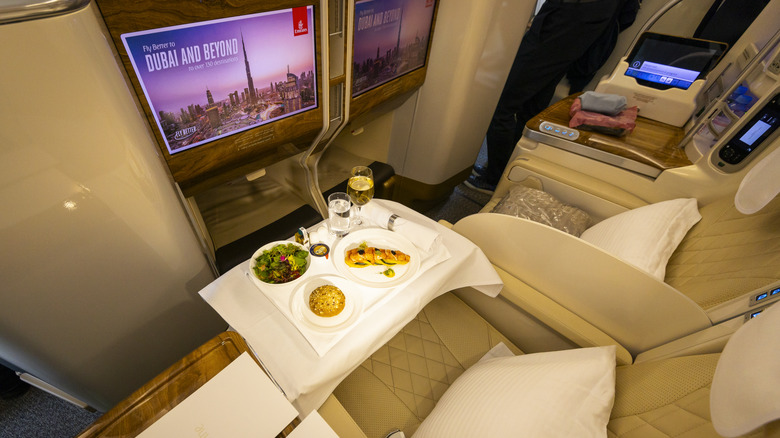 Food onboard an Emirates flight