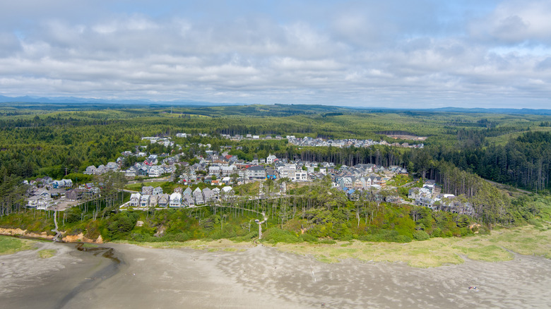 The cottage-style homes of Seabrook beside the beach