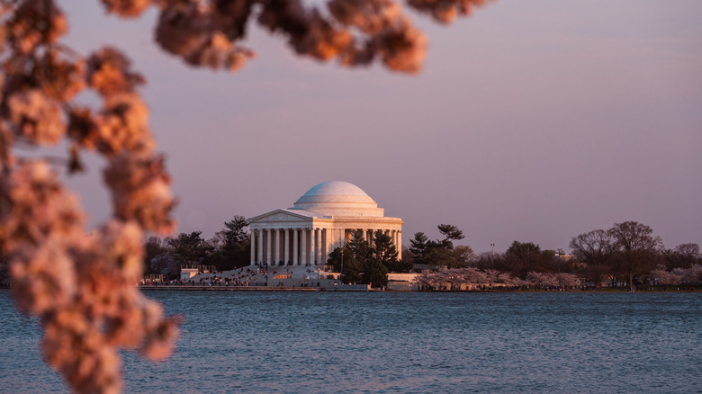 Thomas Jefferson Memorial at sunset in Washington, D.C.