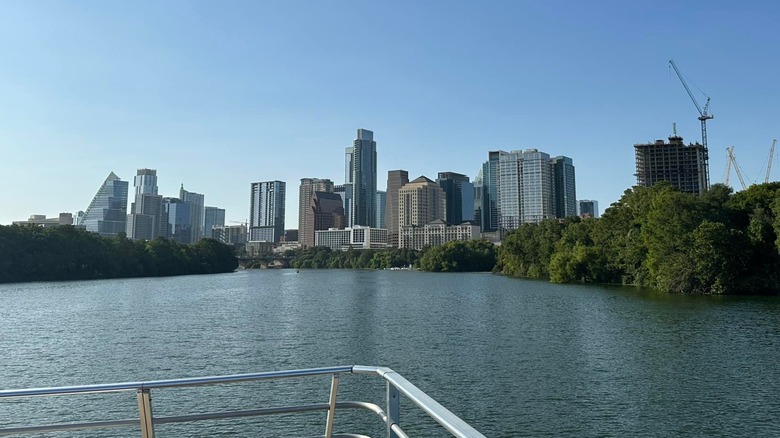 Austin skyline from Capital Cruise on Lady Bird Lake