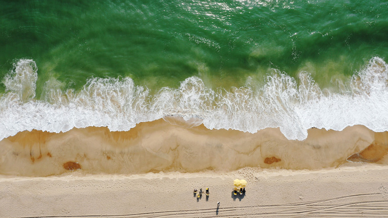 An aerial view of Montauk Beach.