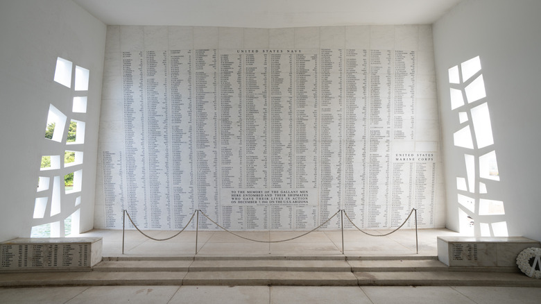 Honoring the fallen at the USS Arizona Memorial at the Pearl Harbor National Memorial.