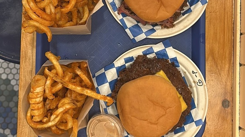 Goldburger smash burgers and curly fries