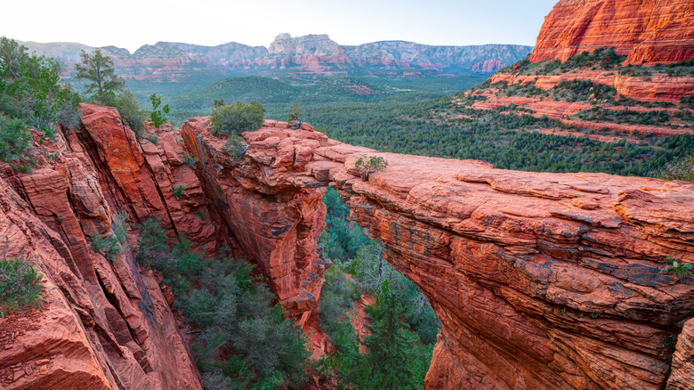 Stunning red rock of Devils Bridge near Sedona Arizona