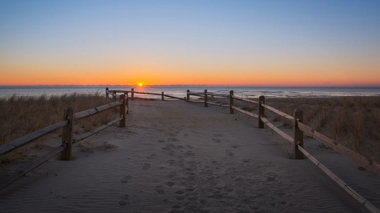 Sunrise at Strathmere Beach in New Jersey