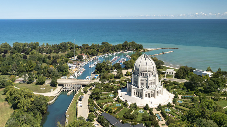 An aerial view of Wilmette, Illinois
