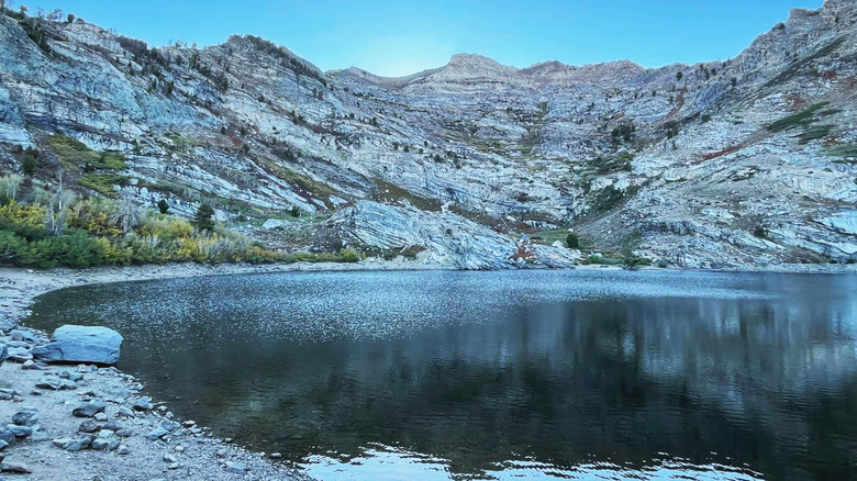 A late-day view of Angel Lake near Wells, Nevada