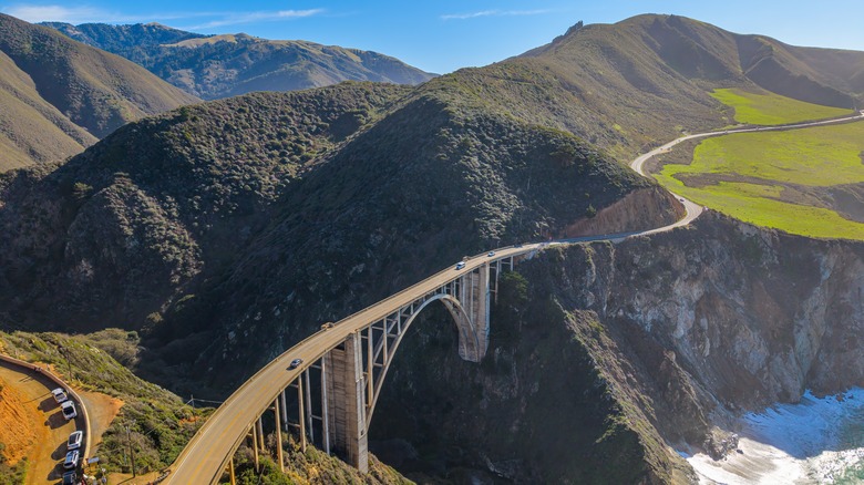 Aerial view of Bixby Bridge