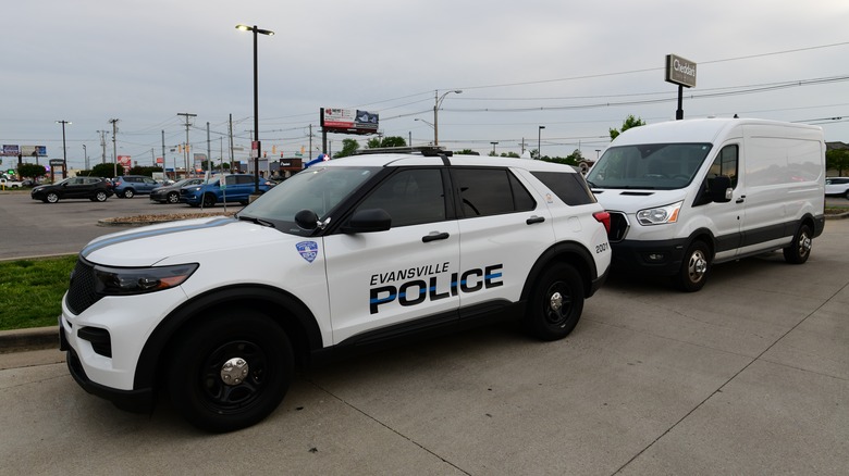 Evansville police vehicles