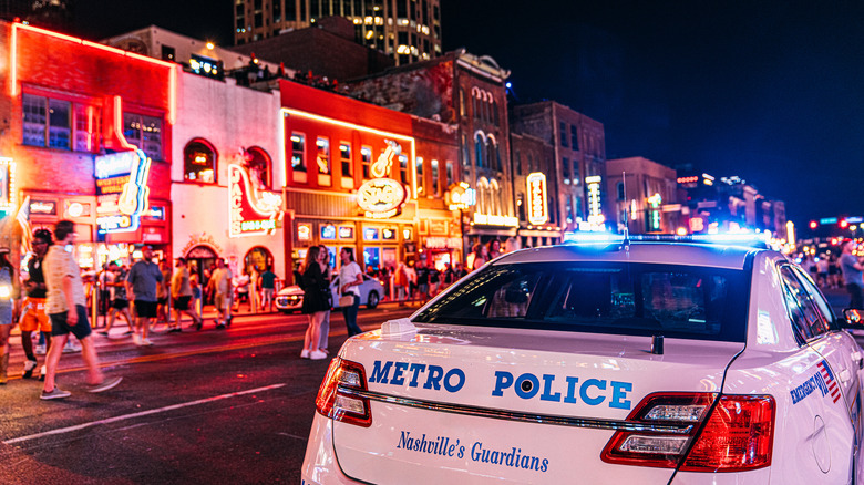 Police car on a Nashville street