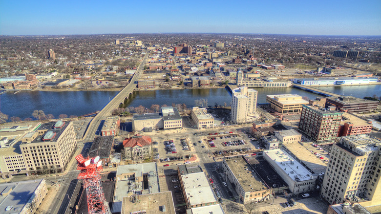Rockford Illinois aerial view