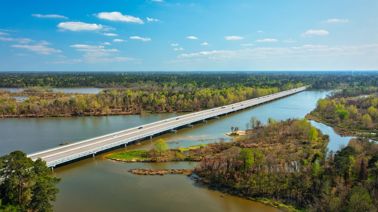 Aerial view of Lake Houston on the way to Kingwood