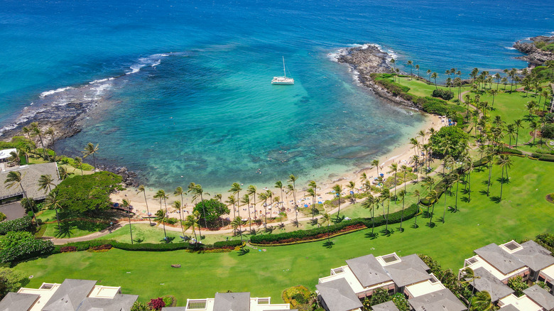 Aerial view of Maui County, Hawaii