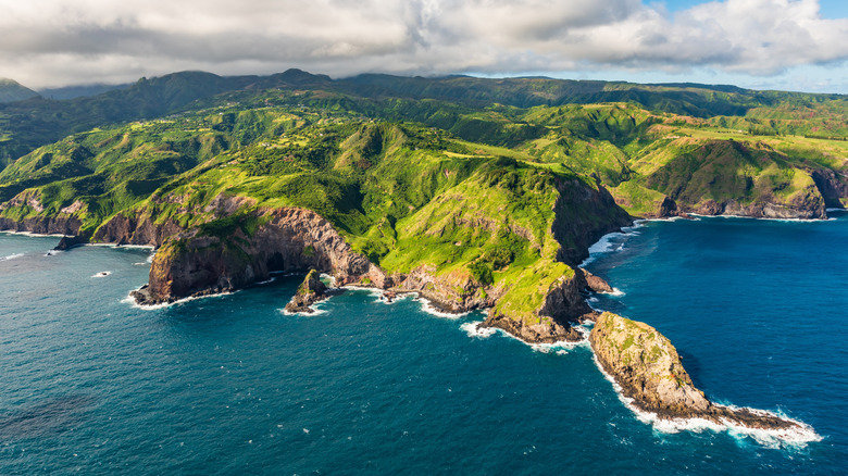 Aerial view of North Shore, Hawaii