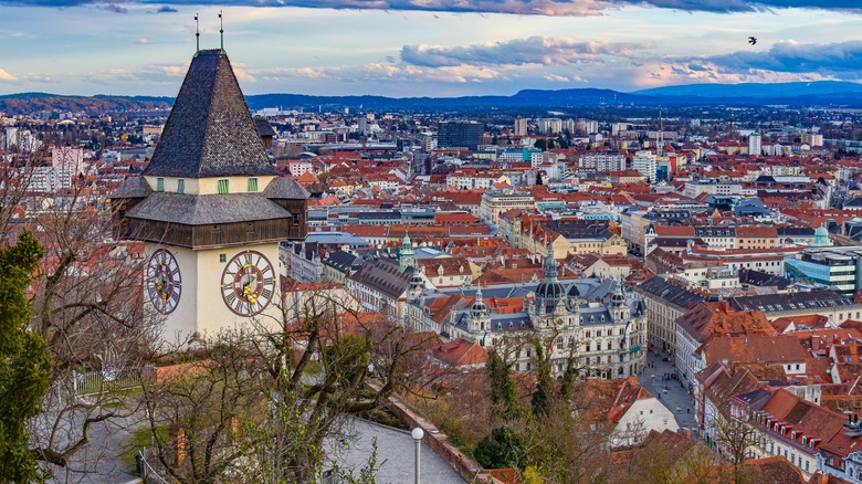The rooftops of Graz, Austria