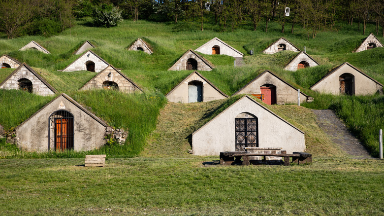 Wine cellars in Tokaj, Hungary