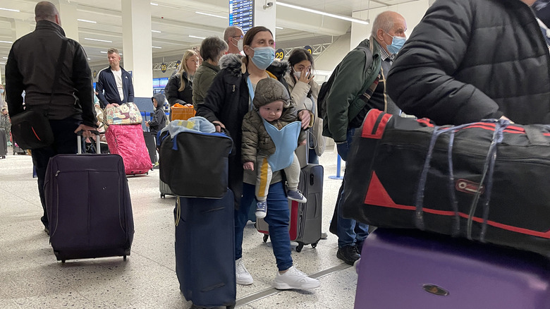 Manchester airport crowd