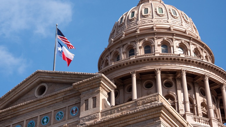 The Texas state capitol building in Austin, Texas