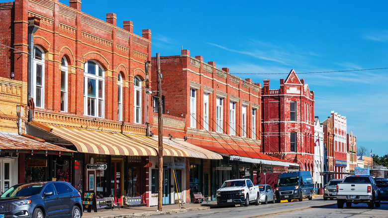 Old brick storefronts line the streets of Lockhart