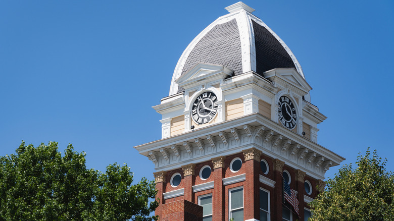 Tower Clock at Marshall Missouri courthouse