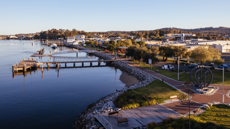 Views from Foreshore Park in Batemans Bay along the Clyde River, NSW, Australia