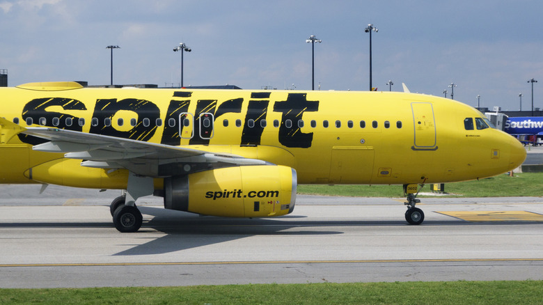 Spirit airplane at BWI airport